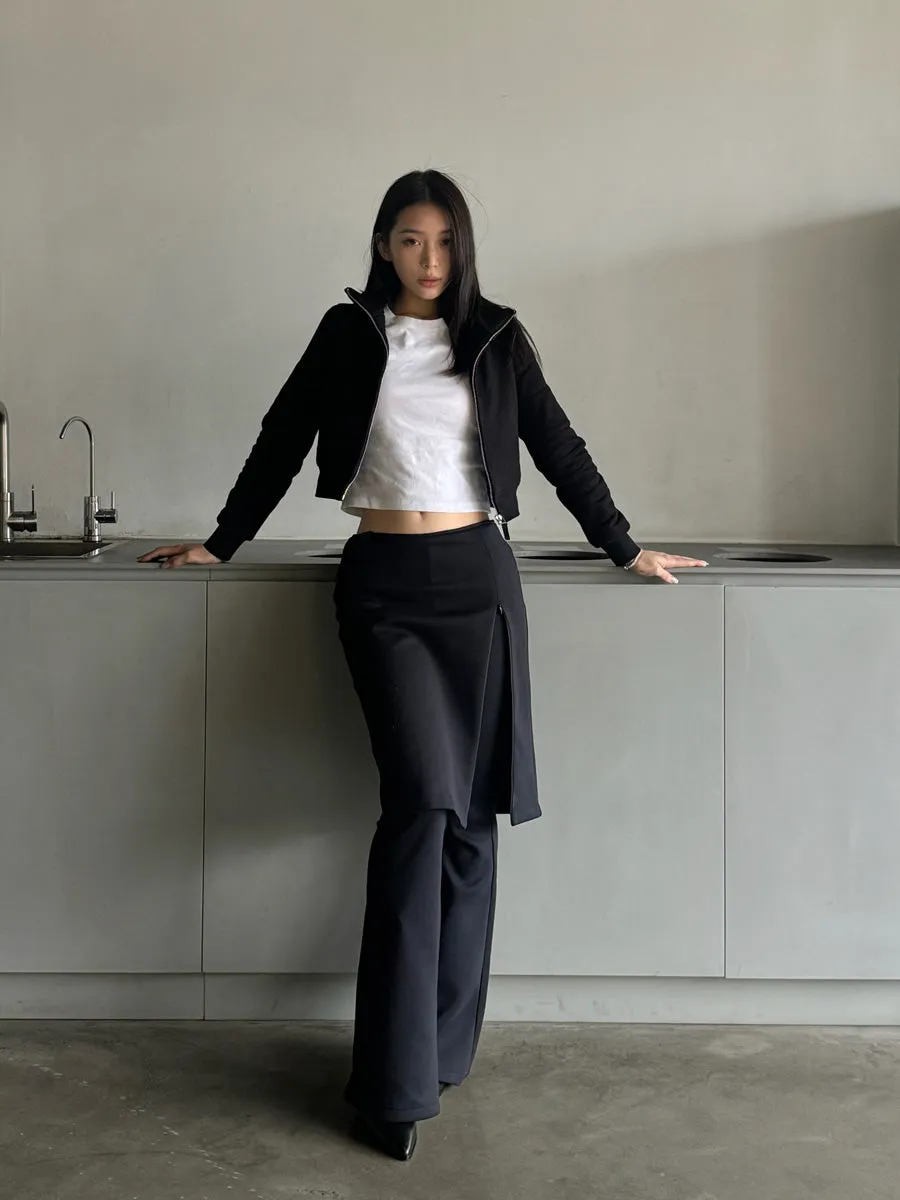 【24s Apr.】Knit Slit Flare Pants