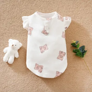 3D Bear Print Dog Shirts | Soft & Breathable Pet Puppy Clothes | Outfit with Leash Ring for Dogs & Cats