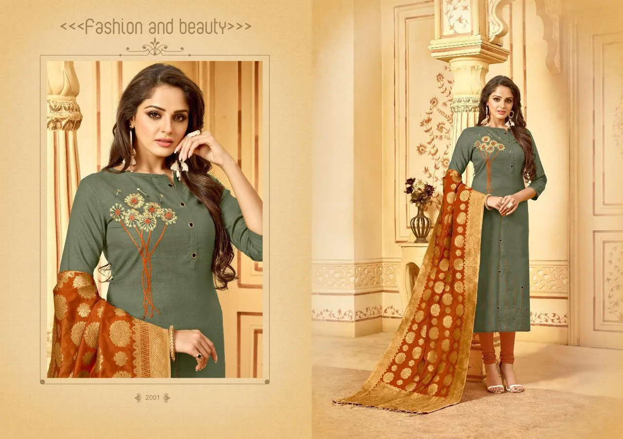 Avc Presents Bansuri Heavy Cotton Casual Wear Salwar Suits