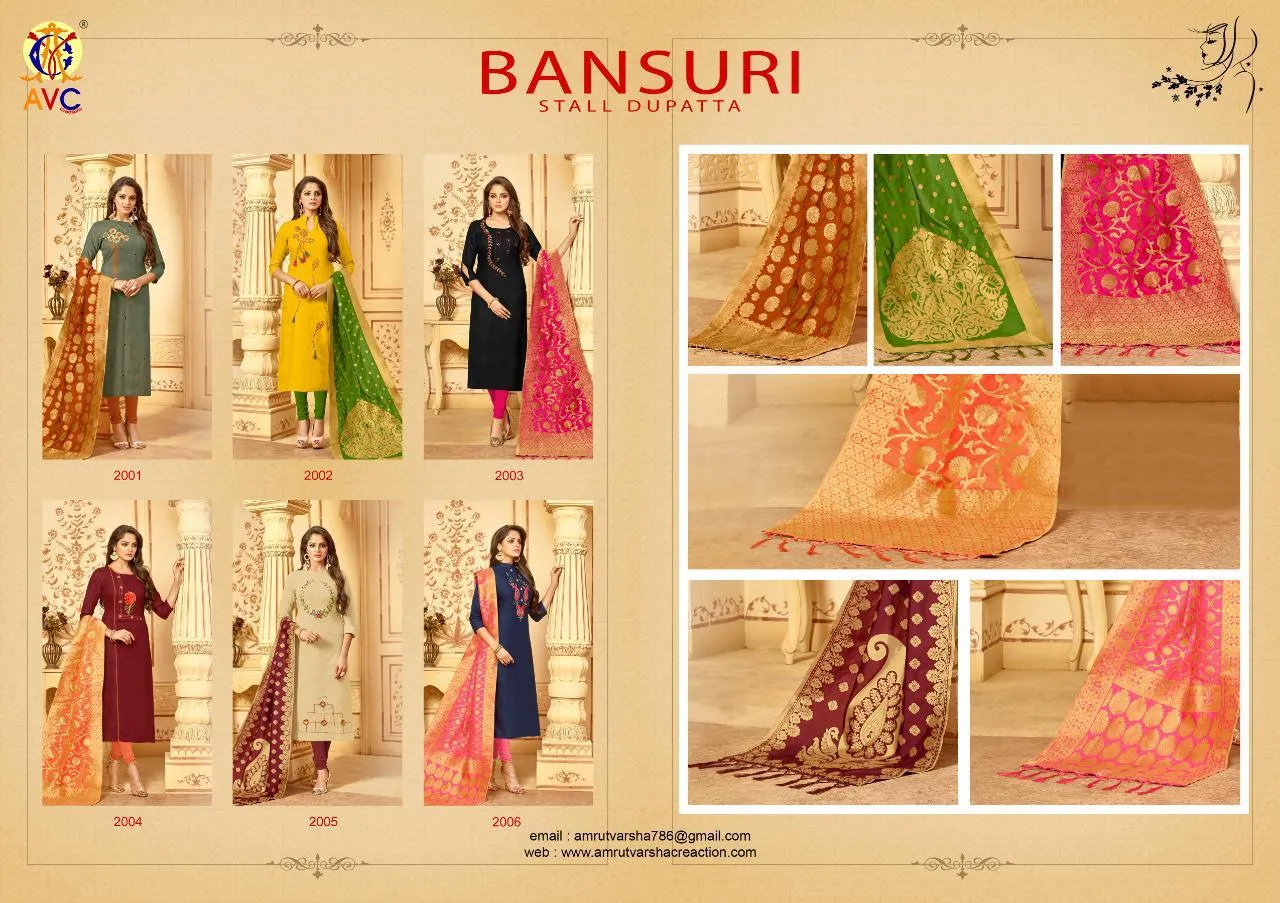 Avc Presents Bansuri Heavy Cotton Casual Wear Salwar Suits