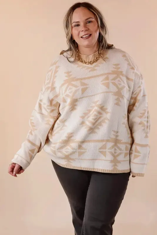 Aztec Charm Plus Size Sweater