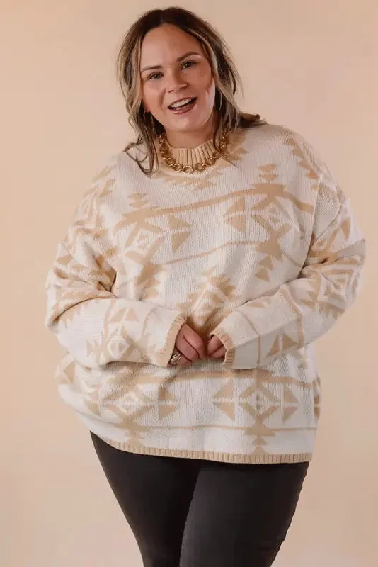 Aztec Charm Plus Size Sweater