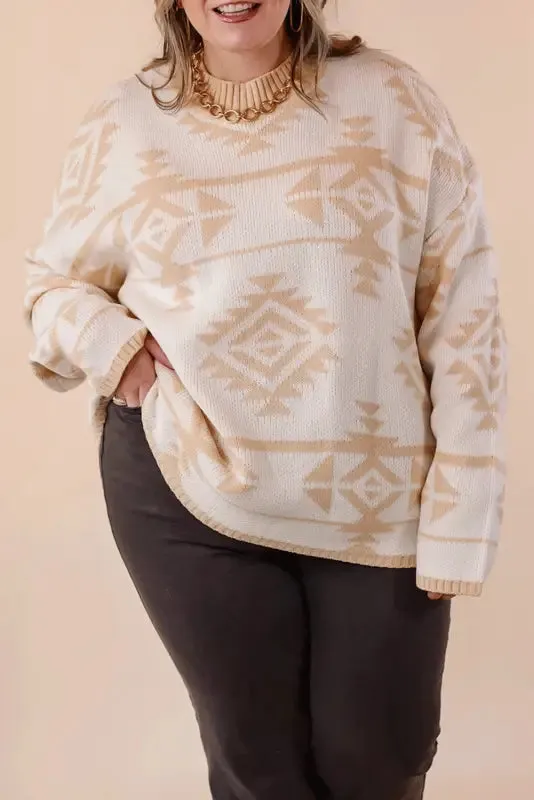 Aztec Charm Plus Size Sweater