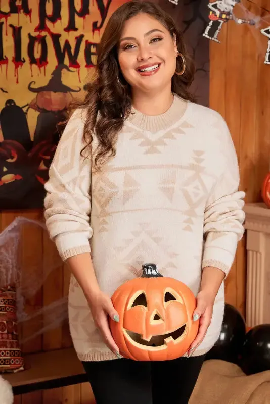 Aztec Charm Plus Size Sweater