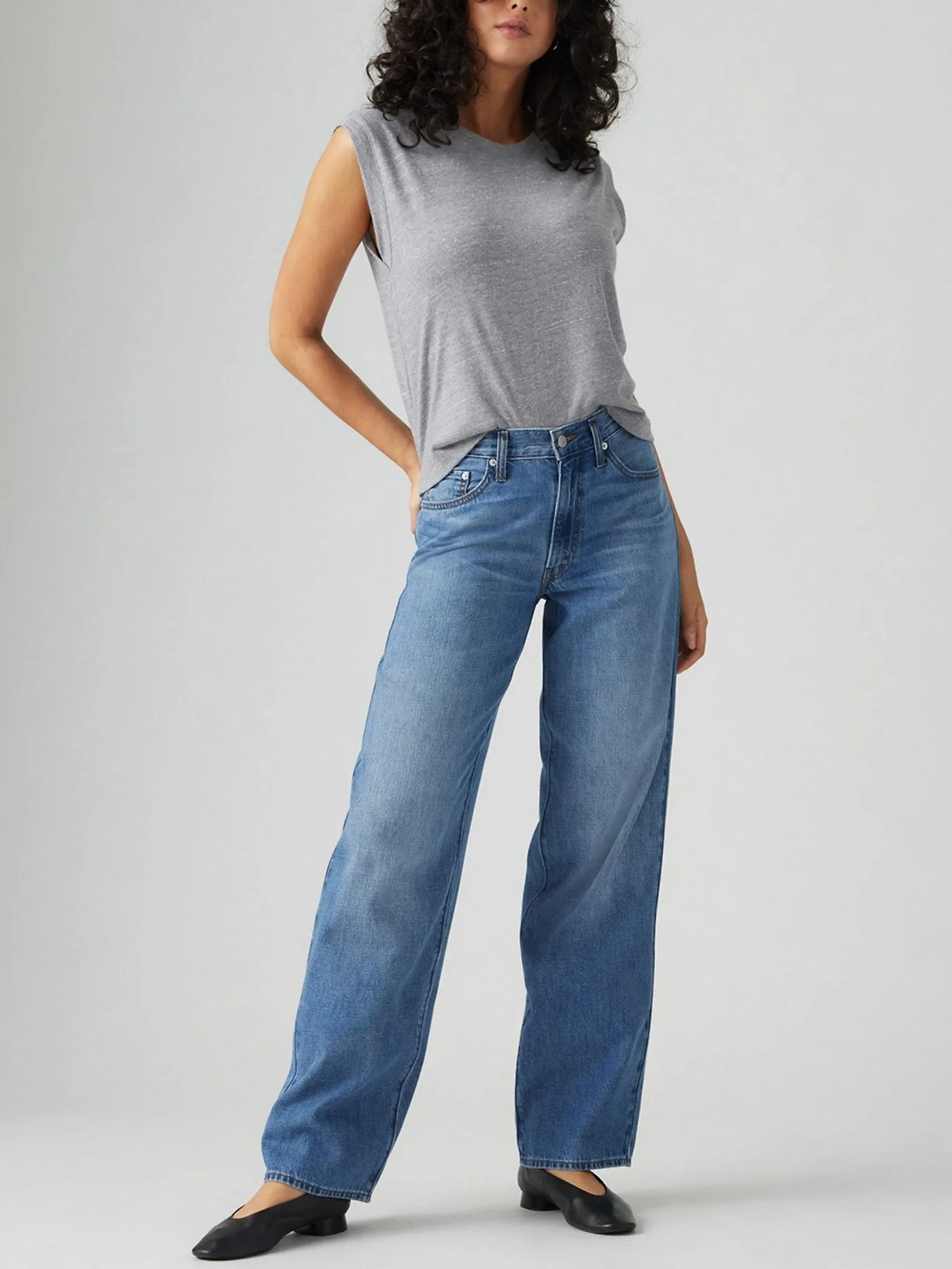 Baggy Dad Heavy Check Jeans