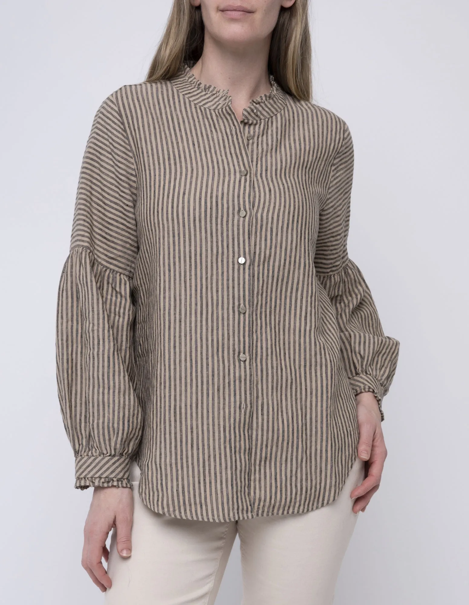 BLOUSE STRIPE LINEN