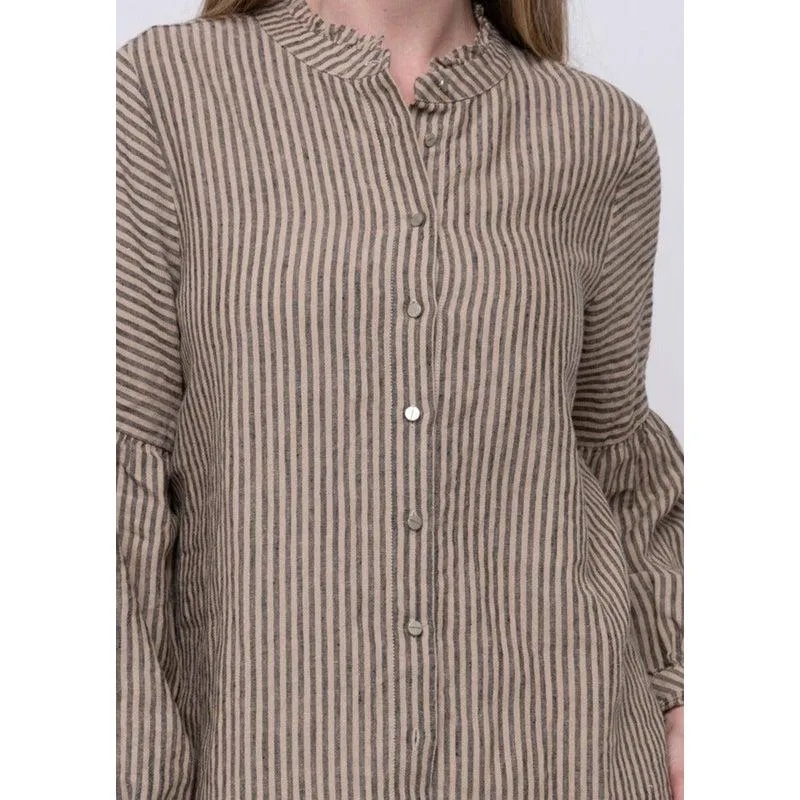 BLOUSE STRIPE LINEN