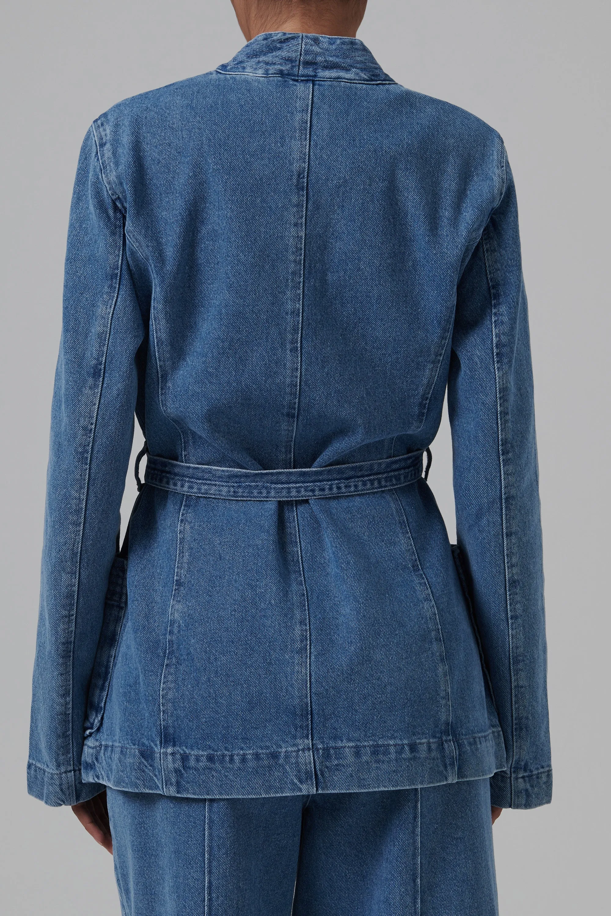 Blue Belt Denim Jacket