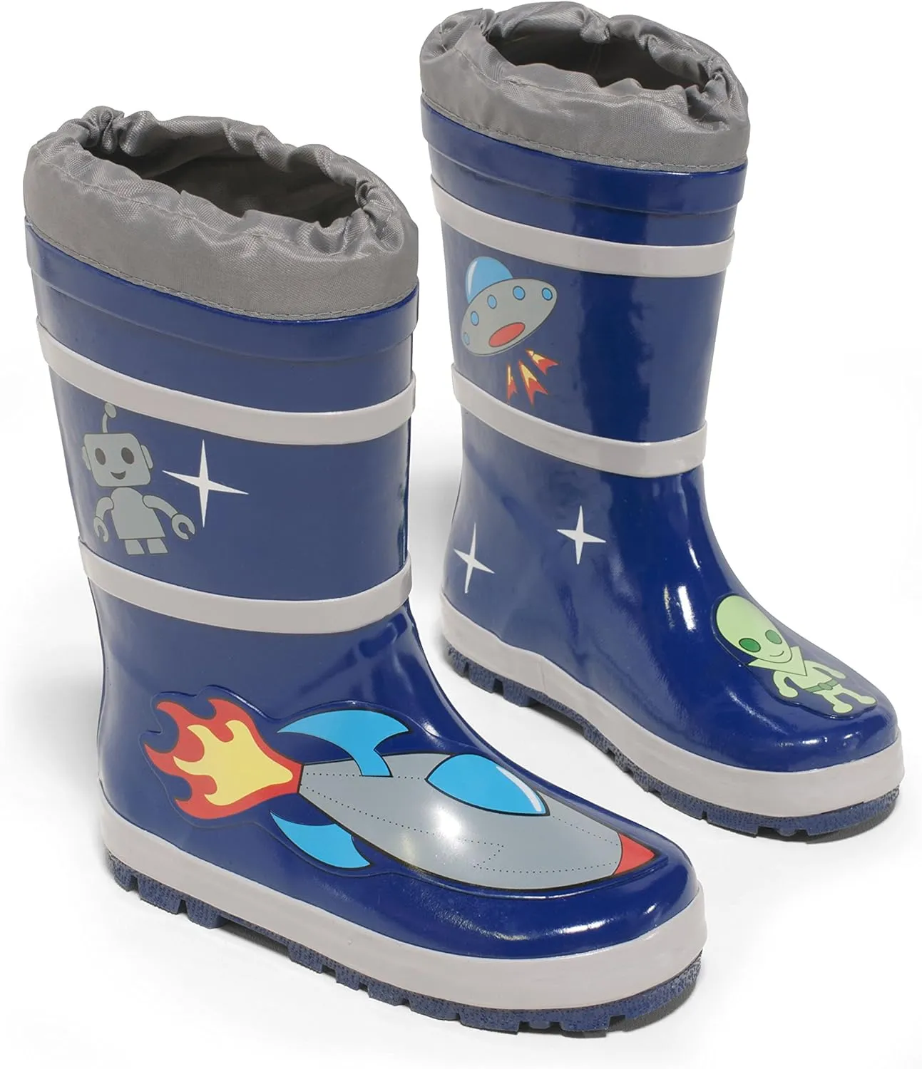 Blue Space Hero Natural Rubber Rain Boots