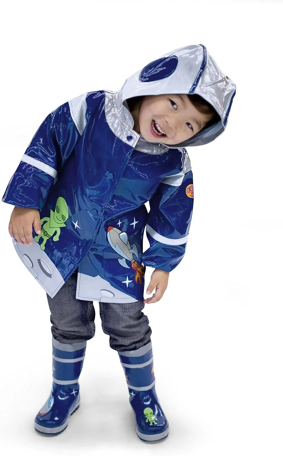 Blue Space Hero Natural Rubber Rain Boots