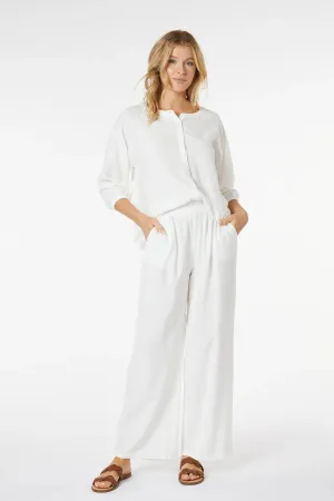Brenda Rounded Neck Button Down Top