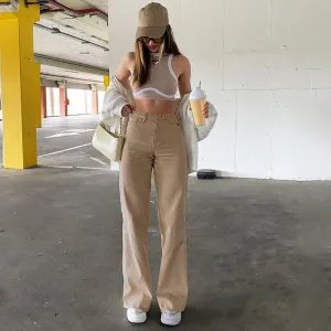 Casual High Waist Mom Jeans