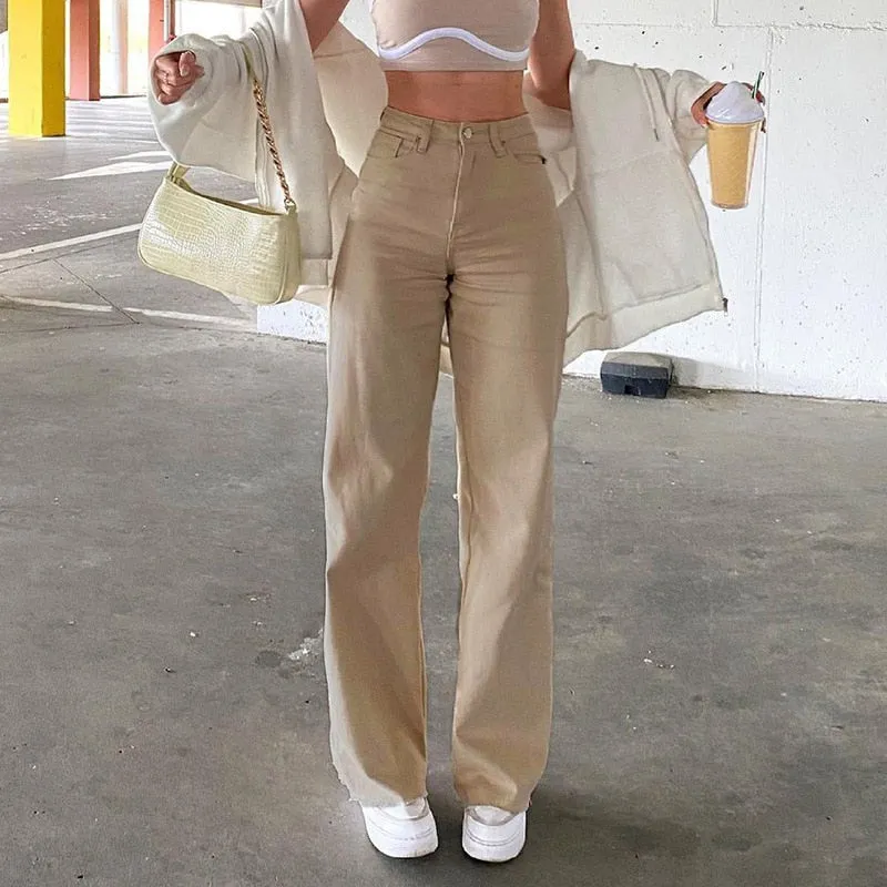 Casual High Waist Mom Jeans