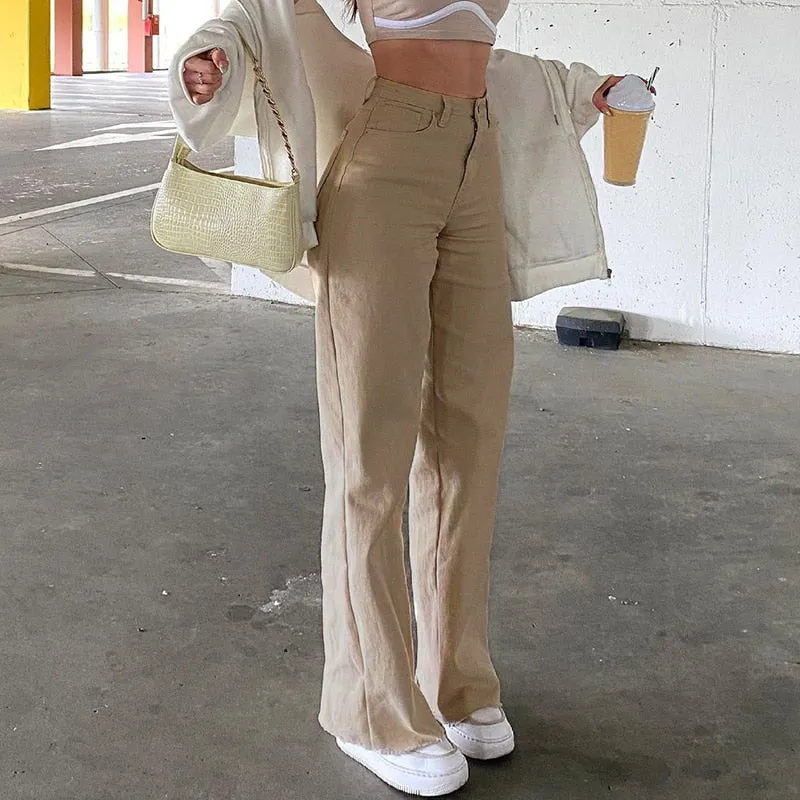 Casual High Waist Mom Jeans