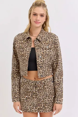 Cello Jeans Elizabeth Leopard Cropped Jacket  Bold, Trendy & Chic