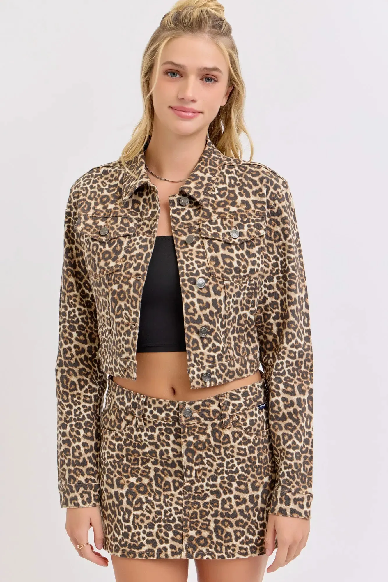 Cello Jeans Elizabeth Leopard Cropped Jacket  Bold, Trendy & Chic
