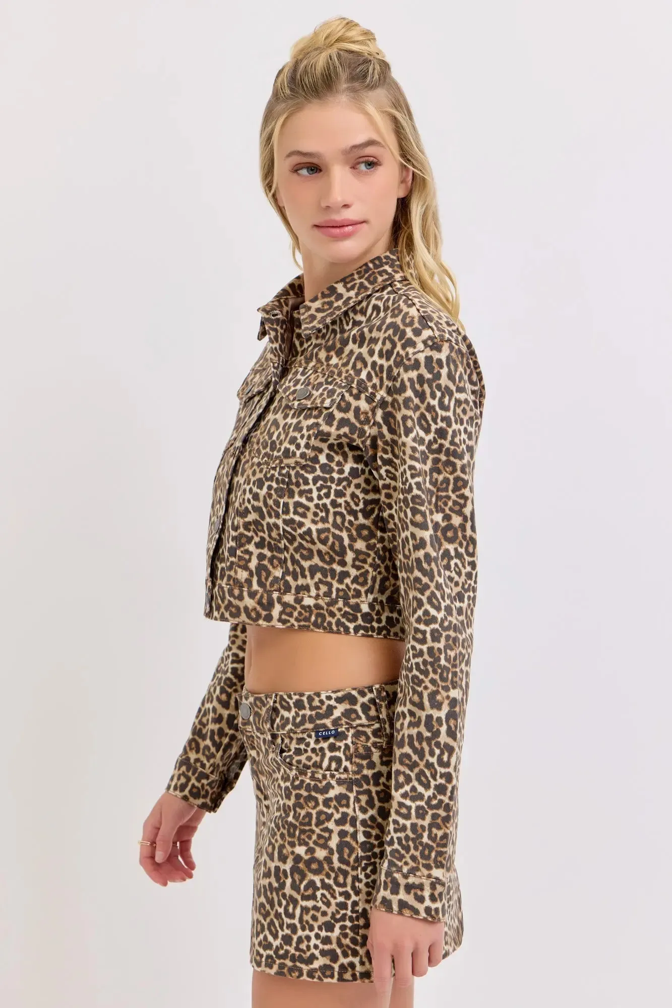 Cello Jeans Elizabeth Leopard Cropped Jacket  Bold, Trendy & Chic