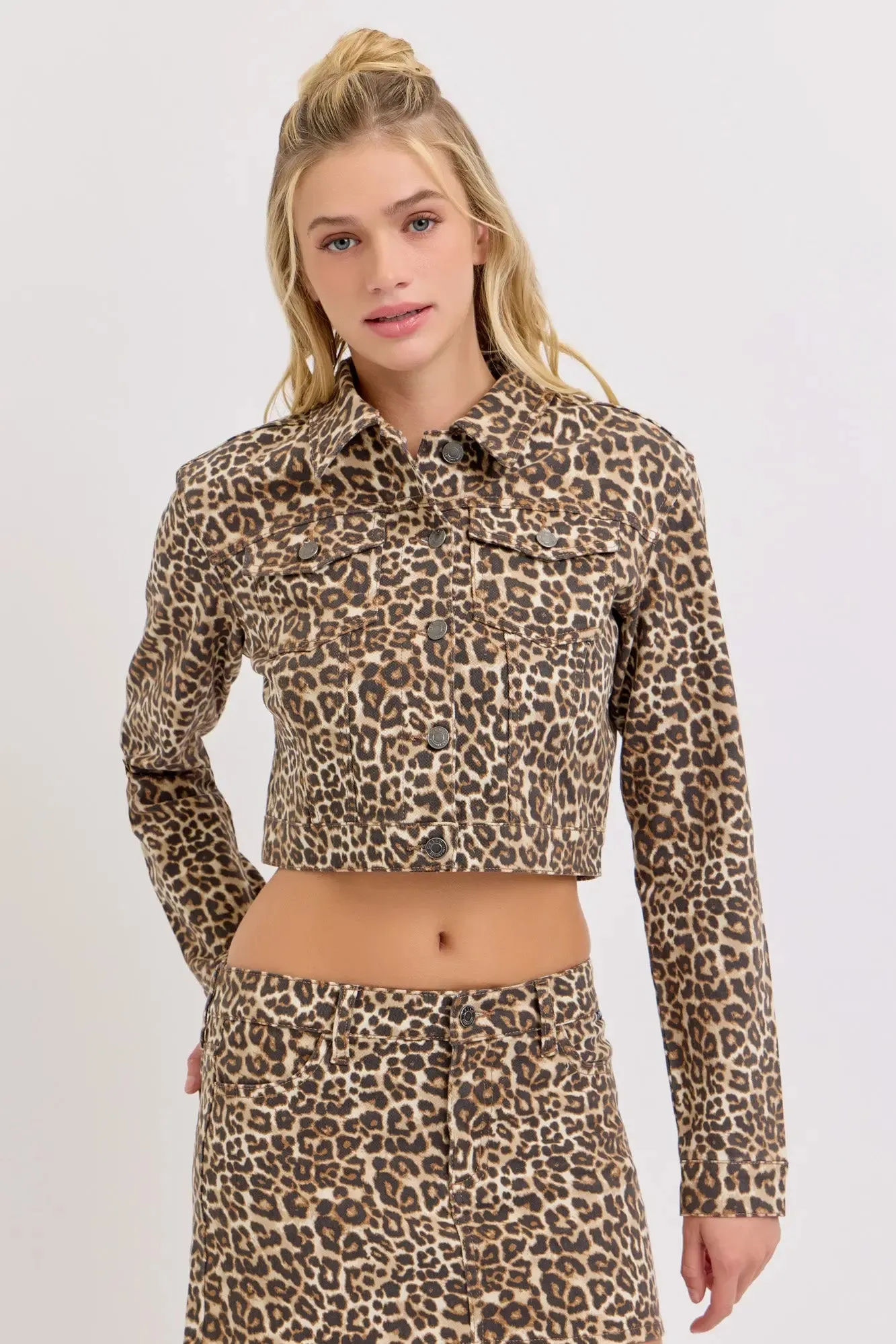Cello Jeans Elizabeth Leopard Cropped Jacket  Bold, Trendy & Chic