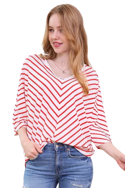 Chevron Striped Top