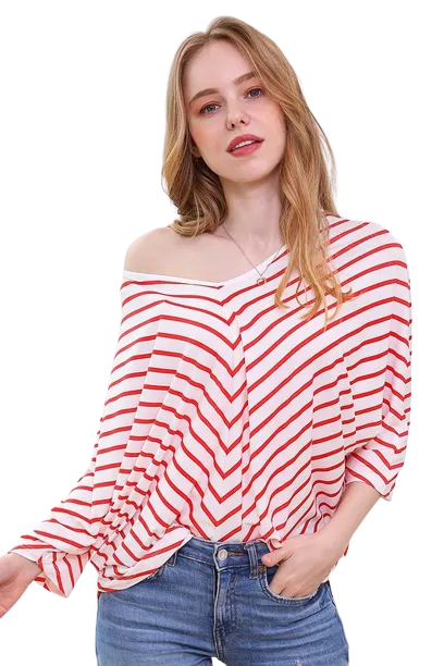Chevron Striped Top