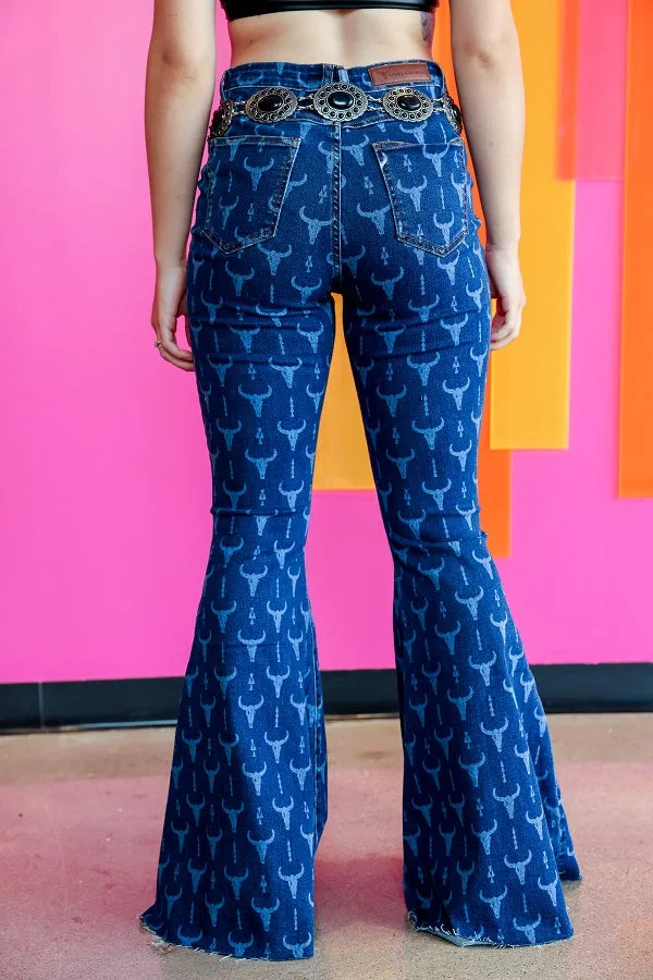 Cowskull Flare Jeans