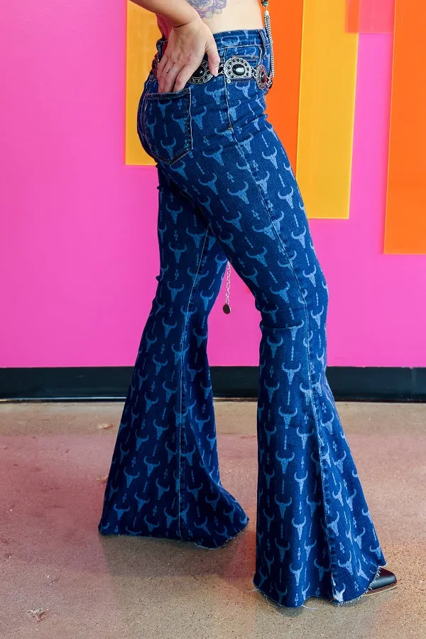 Cowskull Flare Jeans