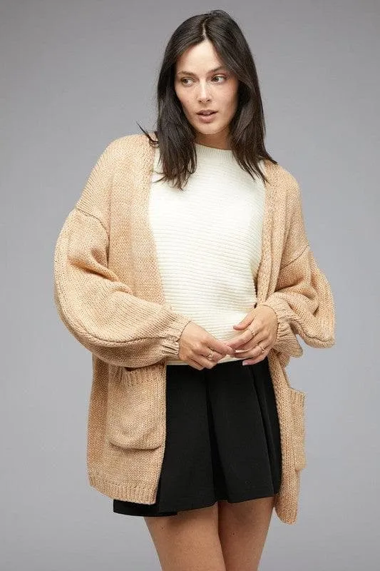Davi & Dani Rock & Roll Knit Long Sleeve Cardigan
