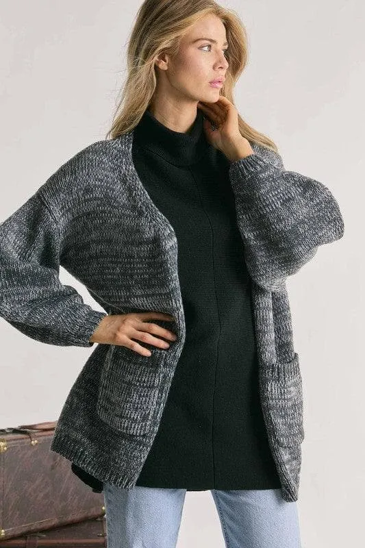 Davi & Dani Rock & Roll Knit Long Sleeve Cardigan