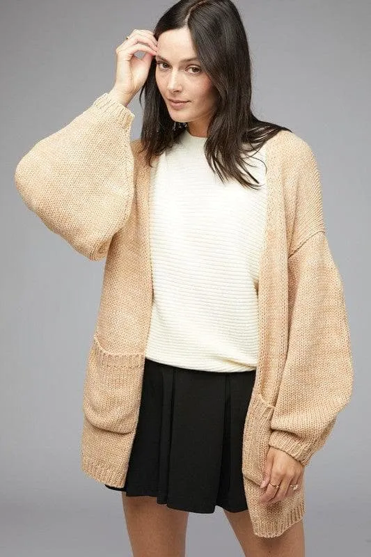 Davi & Dani Rock & Roll Knit Long Sleeve Cardigan