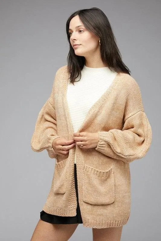 Davi & Dani Rock & Roll Knit Long Sleeve Cardigan