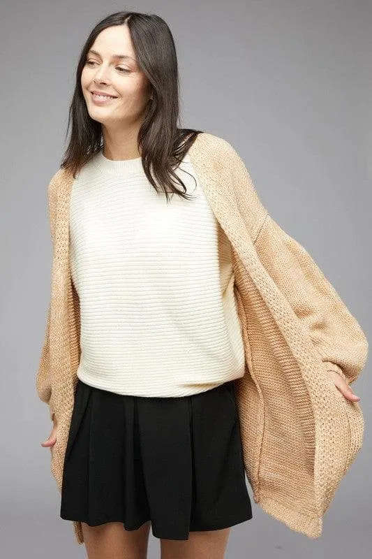 Davi & Dani Rock & Roll Knit Long Sleeve Cardigan