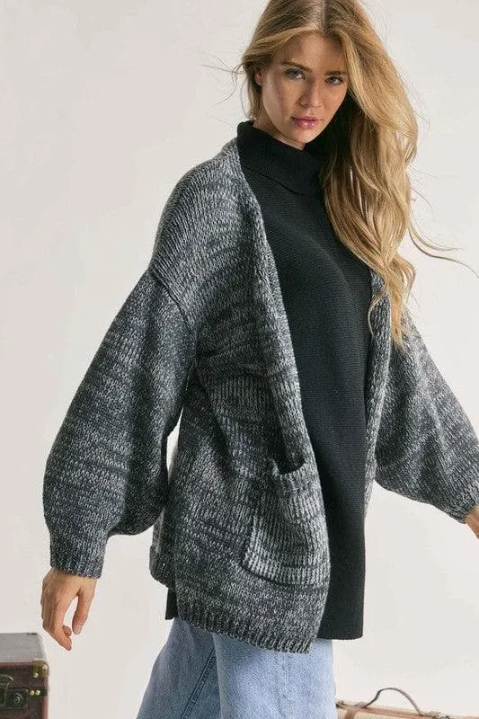 Davi & Dani Rock & Roll Knit Long Sleeve Cardigan