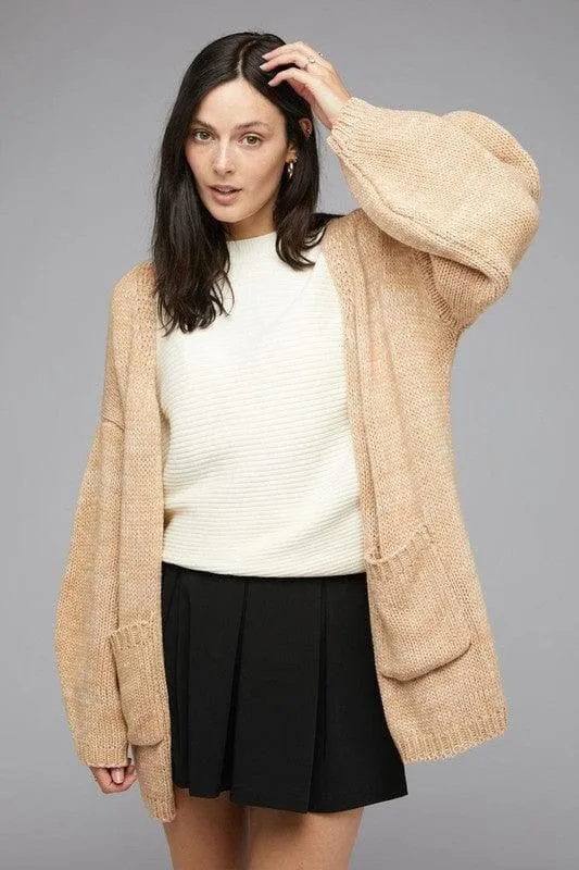 Davi & Dani Rock & Roll Knit Long Sleeve Cardigan