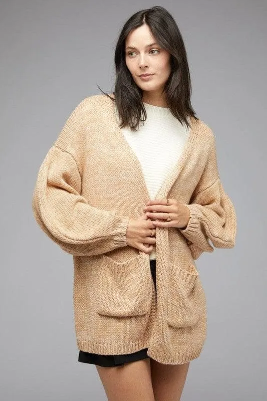 Davi & Dani Rock & Roll Knit Long Sleeve Cardigan