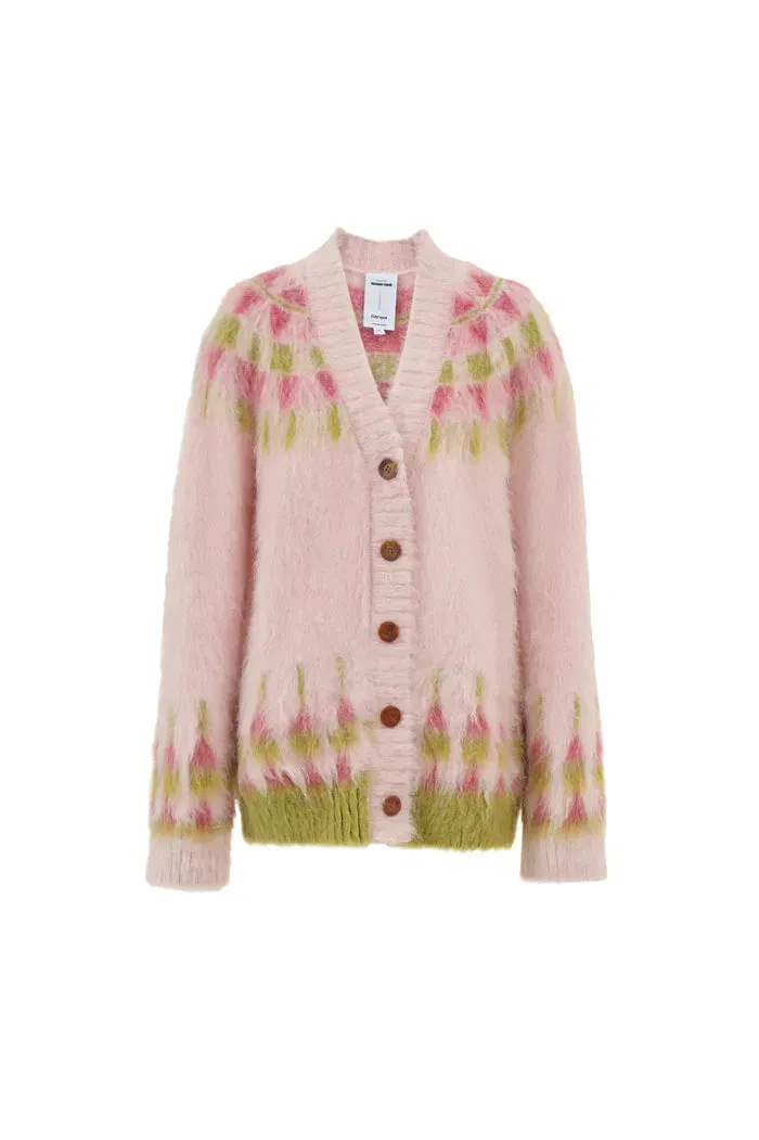 Deanna Fair Isle Cardigan in Baby Alpaca Blend