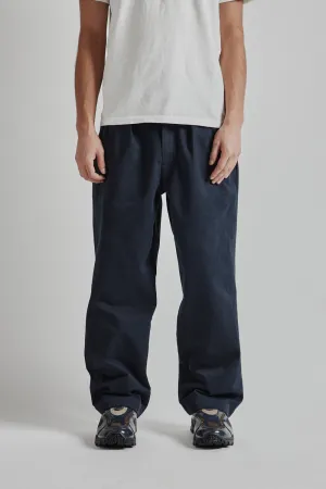 Double Pleated Pants High Density Cotton Twill - Navy Blue