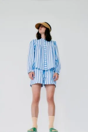 Ezoma Shirt in Little Boy Blue Stripe Pattern
