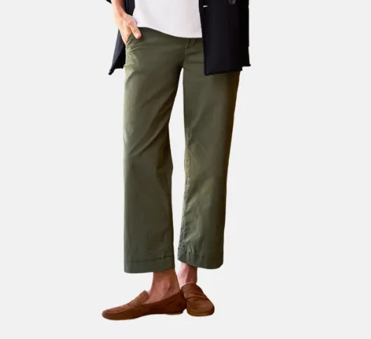 Frank & Eileen - Westport Italian Narrow Leg Pants in Army