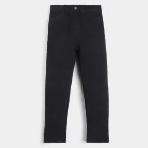 Girls Denim Pant Basic F-23-BLACK