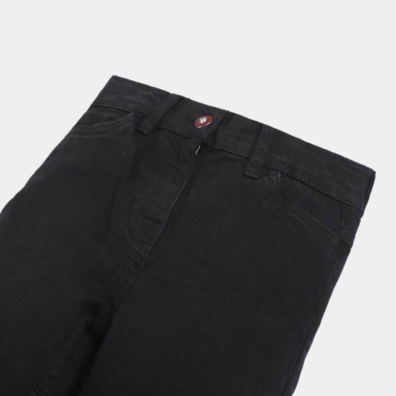 Girls Denim Pant Basic F-23-BLACK