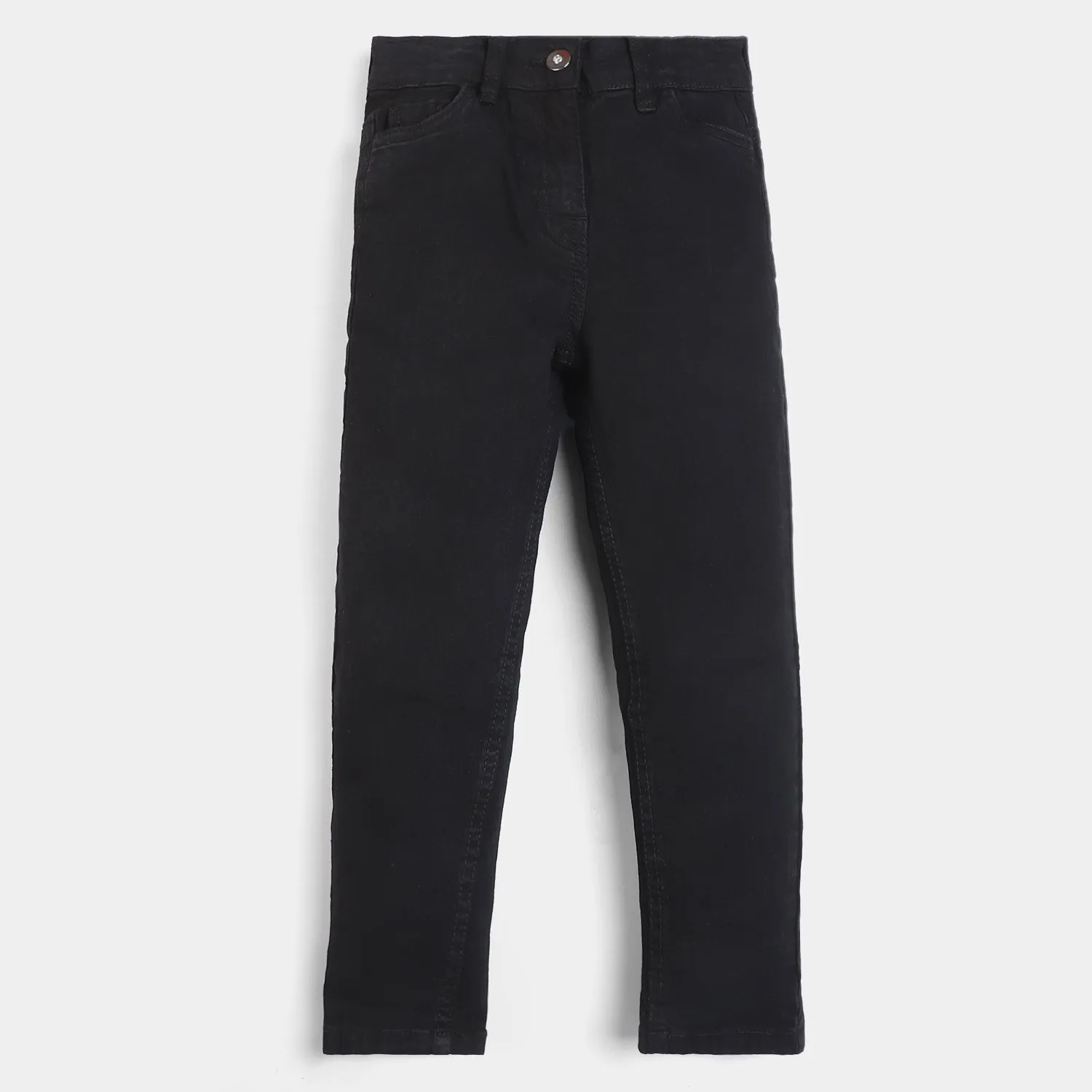 Girls Denim Pant Basic F-23-BLACK