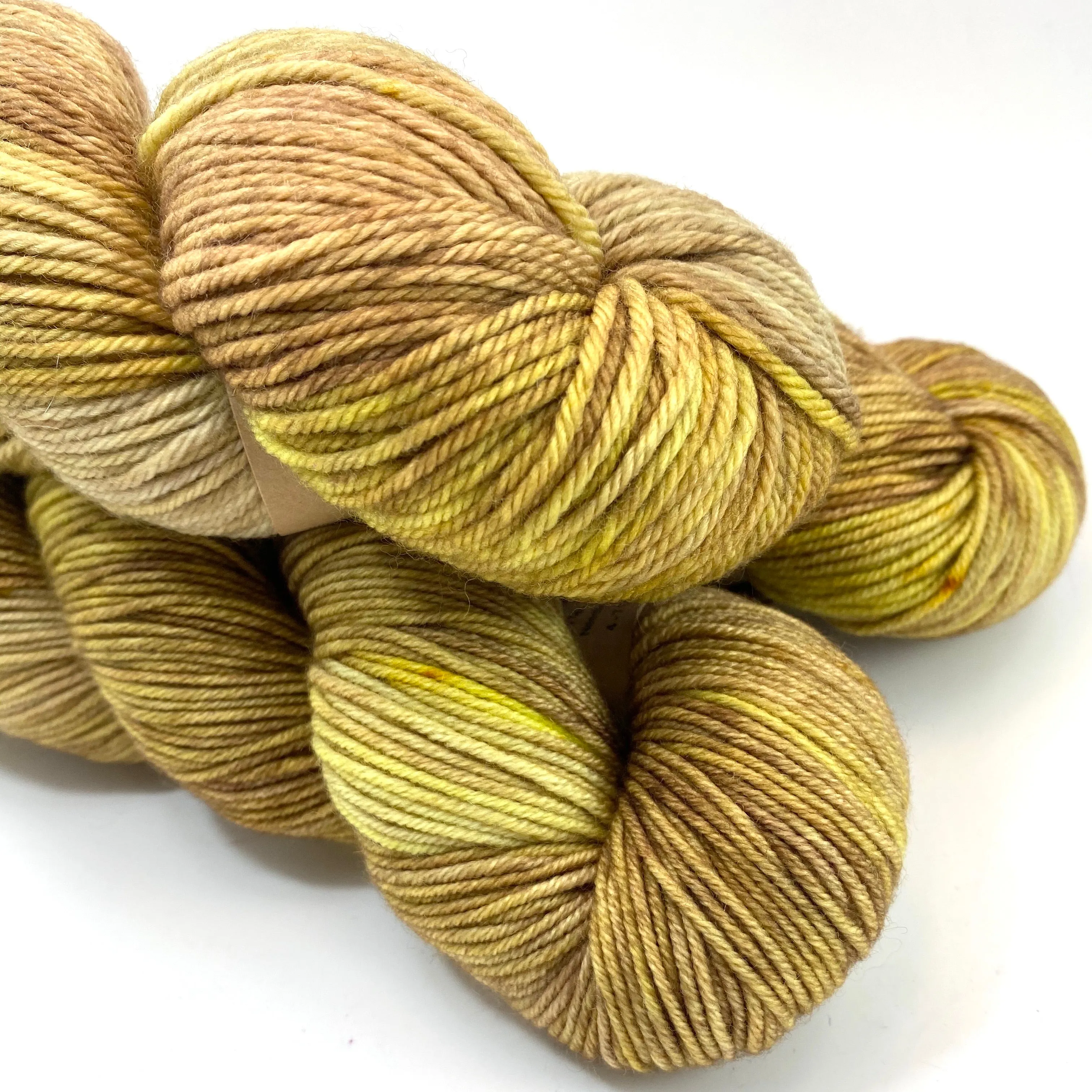 Hand Dyed Yarn "Chartrooze" Green Yellow Merino Superwash Sportweight DK 274yds 100g