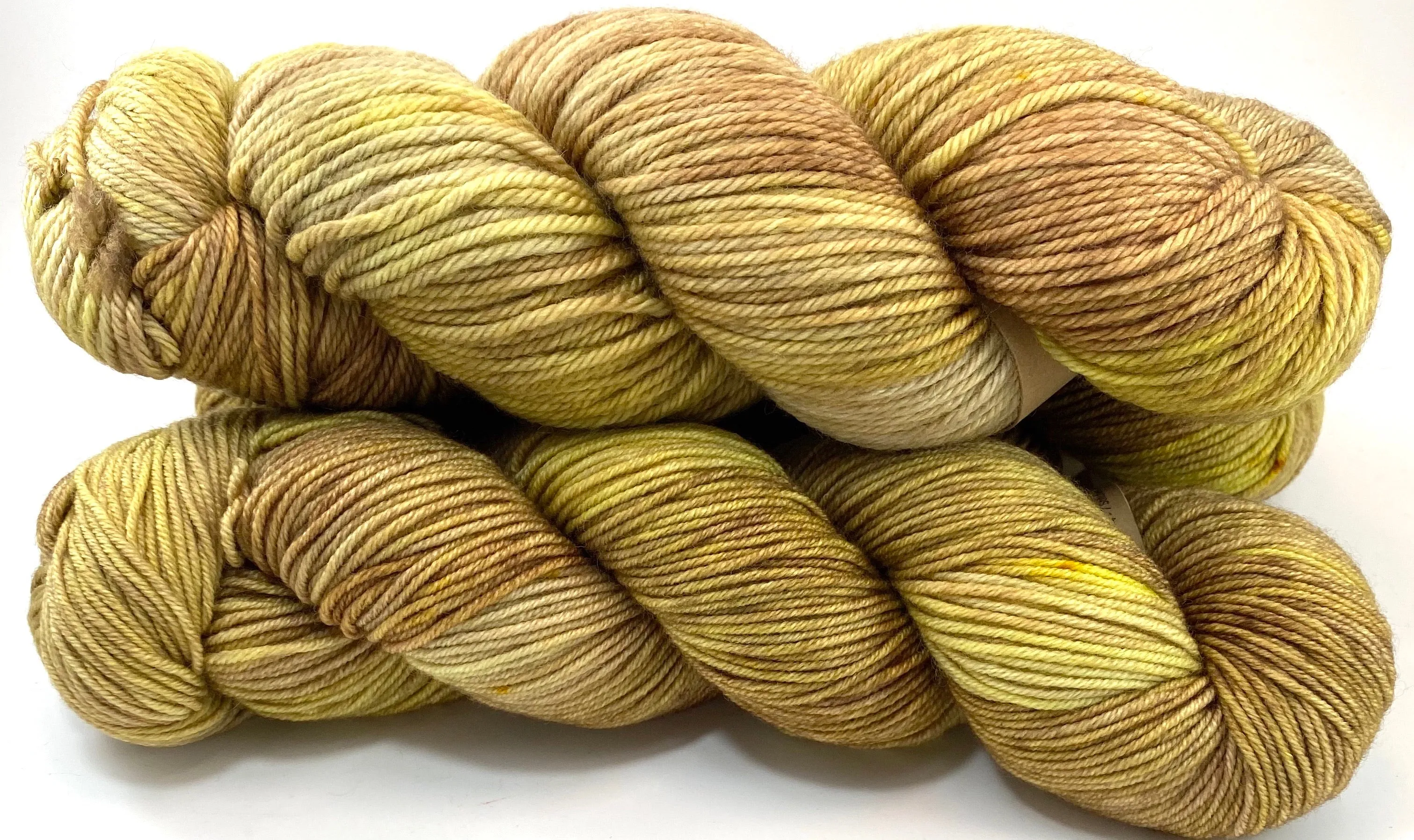 Hand Dyed Yarn "Chartrooze" Green Yellow Merino Superwash Sportweight DK 274yds 100g