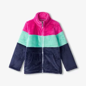 Hatley Colourblock Fuzzy Fleece F24cbk1847 Pink
