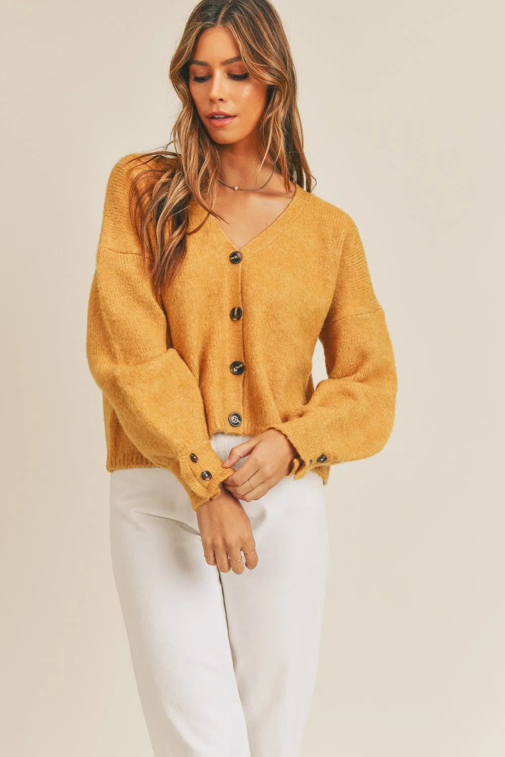 Hazel Blues® |  MABLE Long Sleeve Button Down Sweater Cardigan