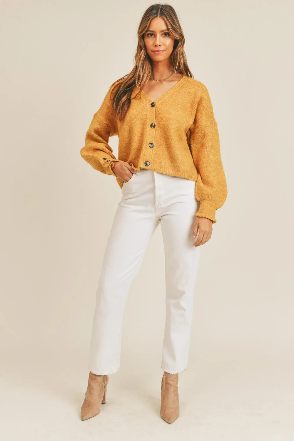 Hazel Blues® |  MABLE Long Sleeve Button Down Sweater Cardigan