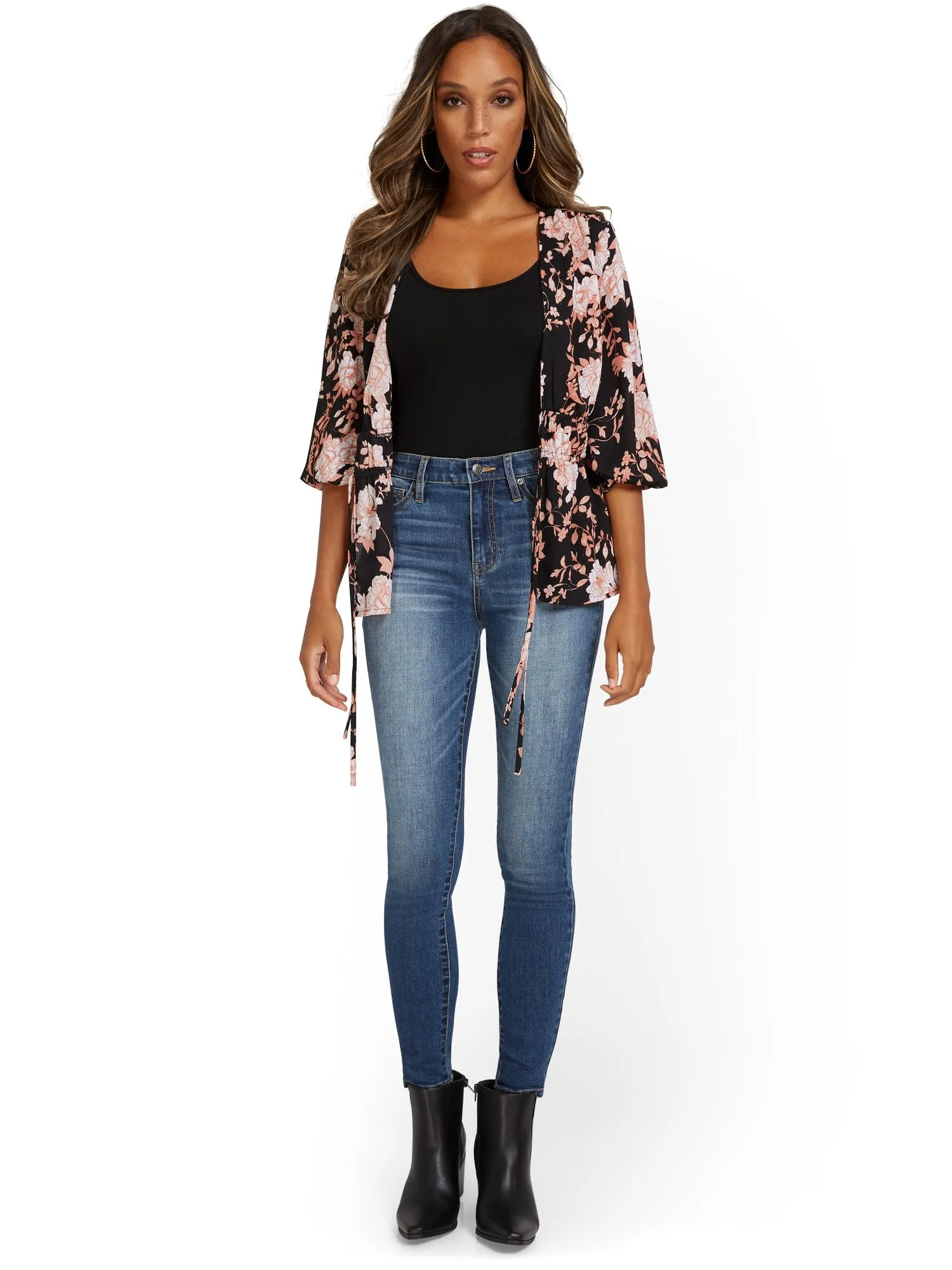 High-Waisted Curvy Essential Skinny Jeans - Orchard Wash