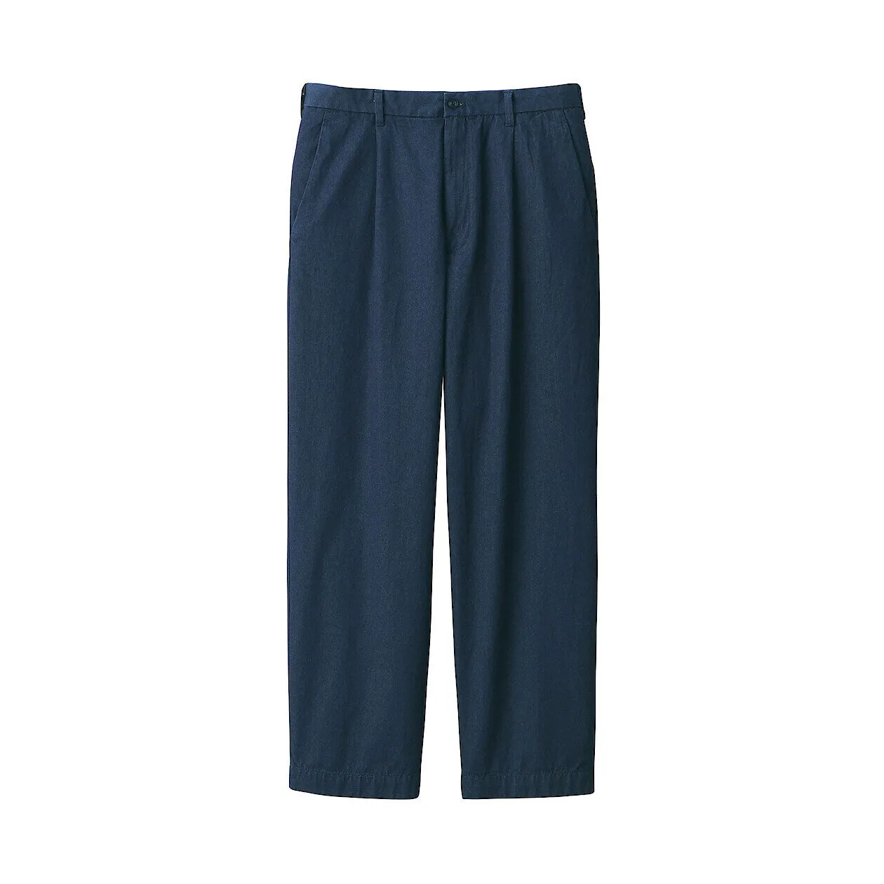 Indigo Tucked Wide Denim Pants