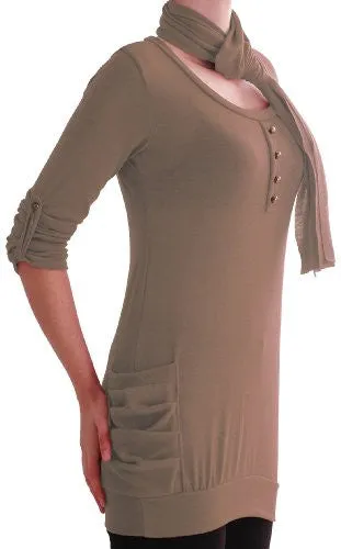 Isabella Jersey Knitted Jumper With Scarf
