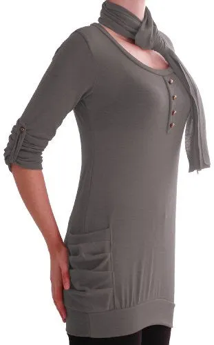 Isabella Jersey Knitted Jumper With Scarf